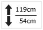 Height range 54-119cm
