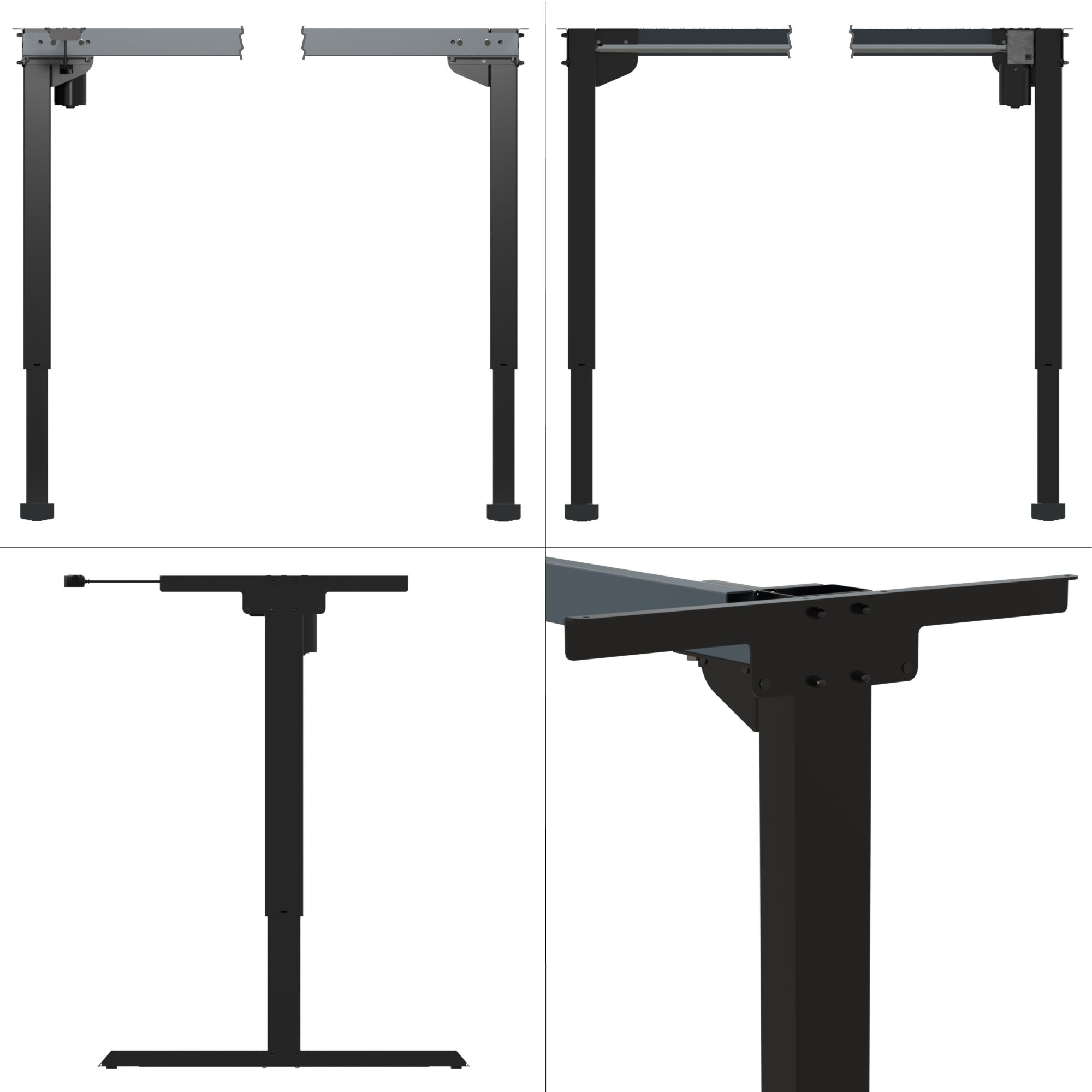 Electric Desk Frame | Width 172 cm | Black 