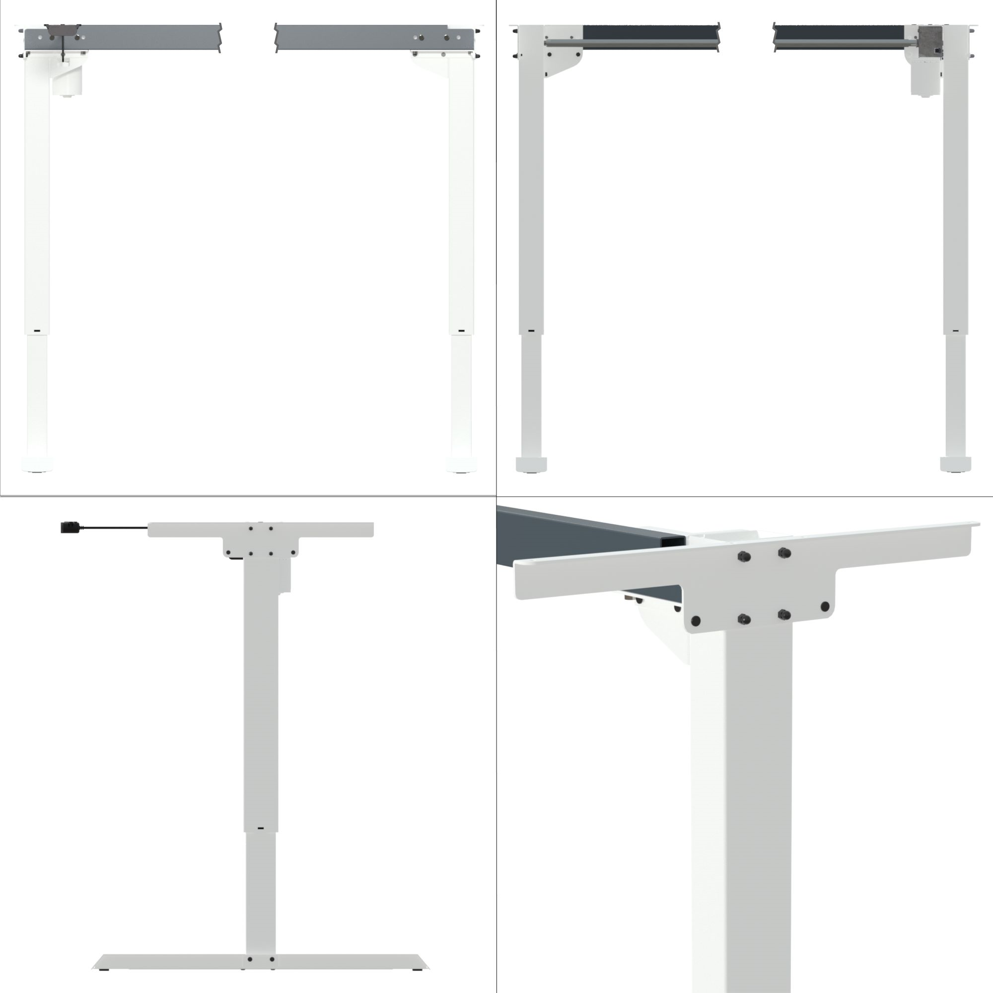 Electric Desk Frame | Width 112 cm | White