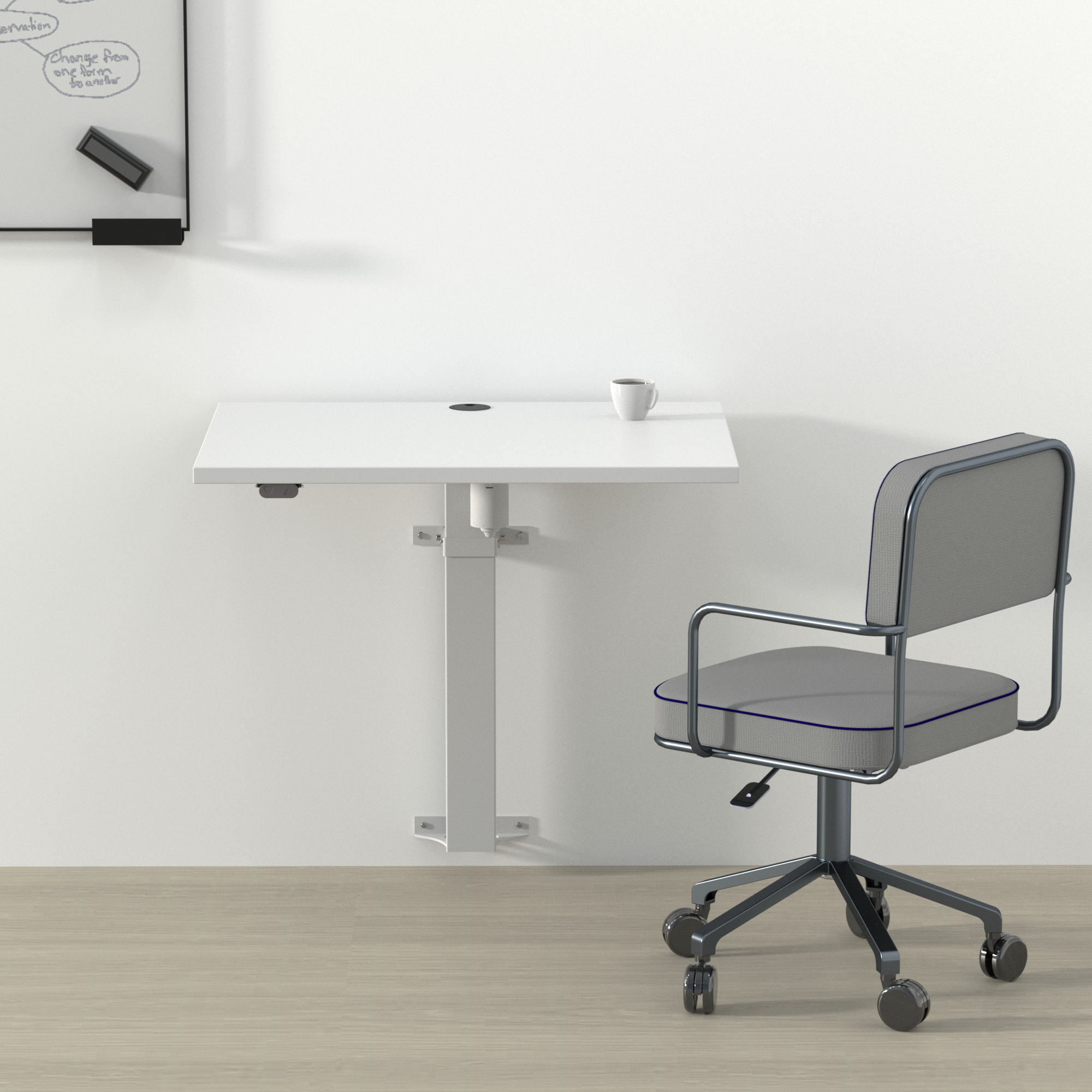 Electric Desk Frame | Width 54 cm | White